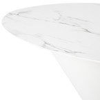 DINING TABLE OBLO WHITE 78''