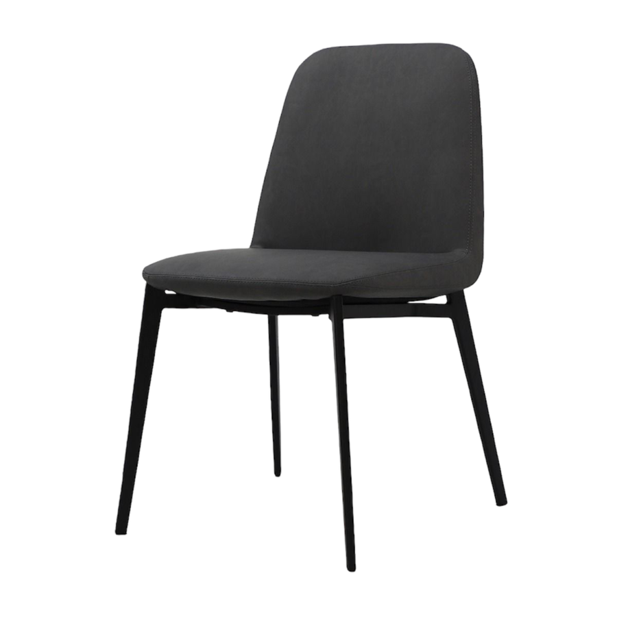 MIA CHAIR DARK GREY SYNTHETIC LEATHER