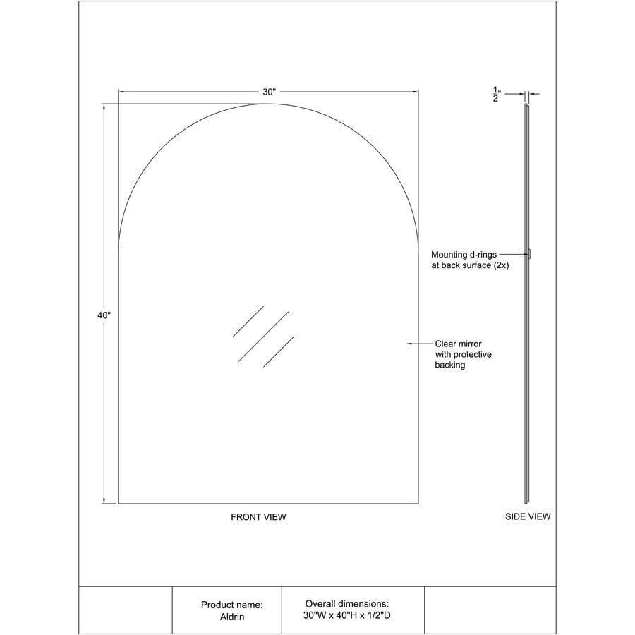 MIROIR ALDRIN 30''x40''