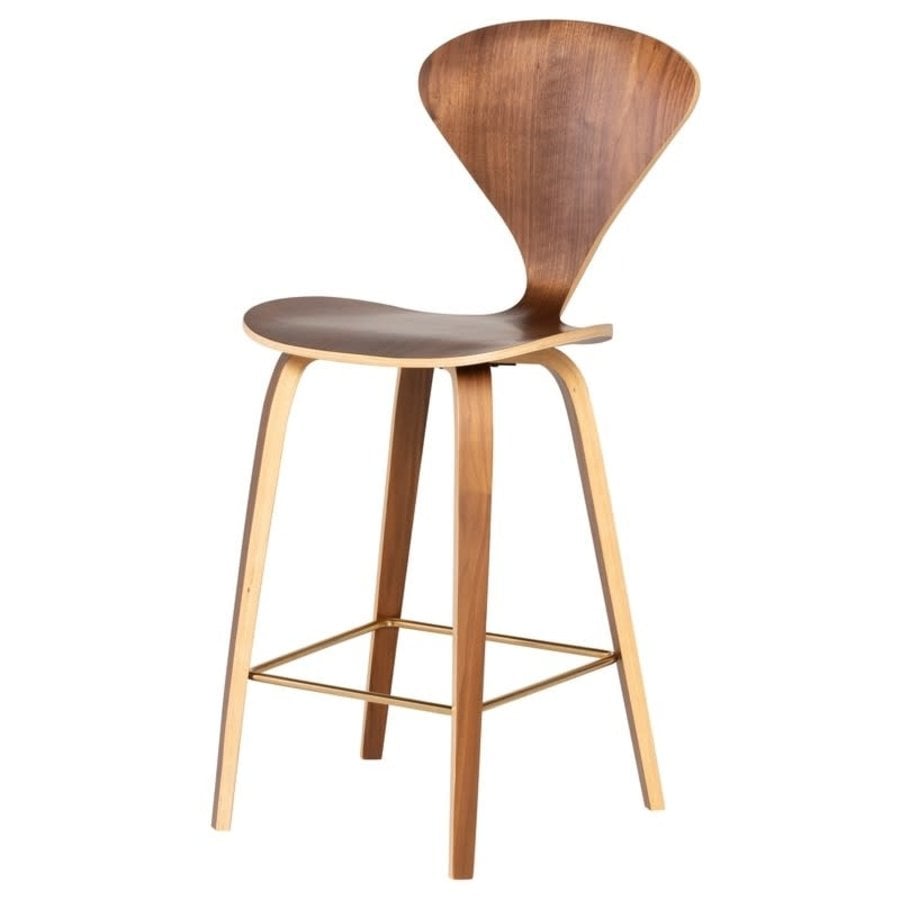 SATINE COUNTER STOOL WALNUT