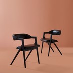 ANITA CHAIR LEATHER RAVEN