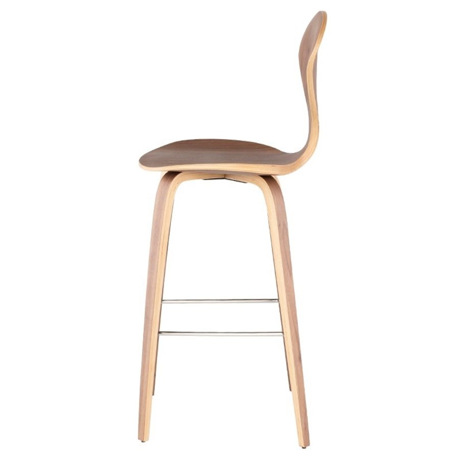 TABOURET BAR SATINE NOYER