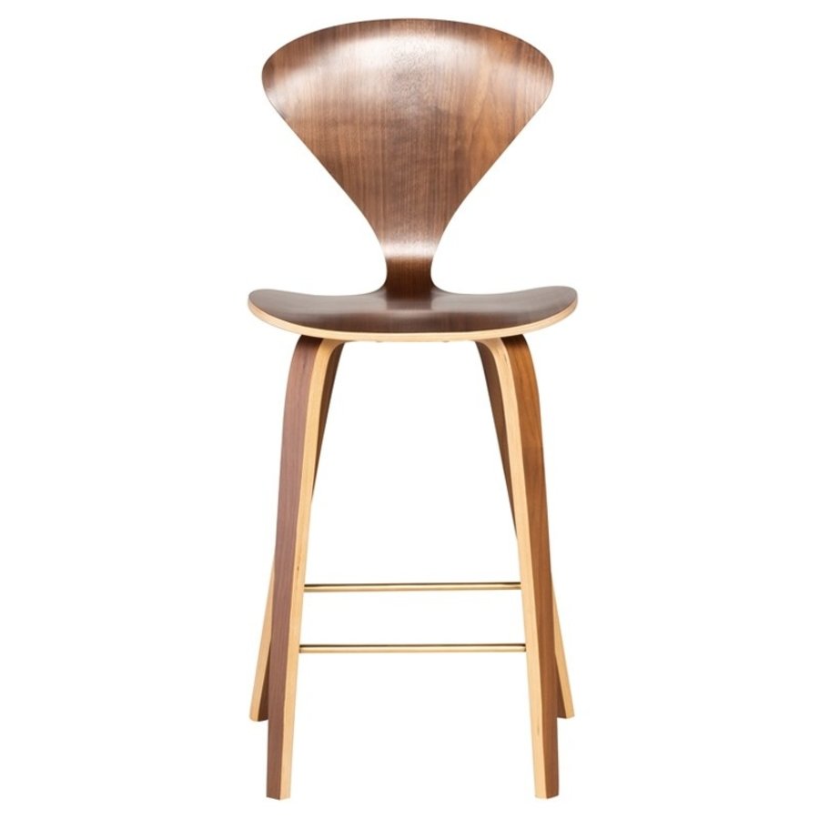 SATINE COUNTER STOOL WALNUT