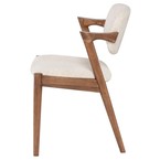 CHAISE KALLI WALNUT/FABRIC SHELL