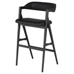 ANITA BAR STOOL LEATHER RAVEN