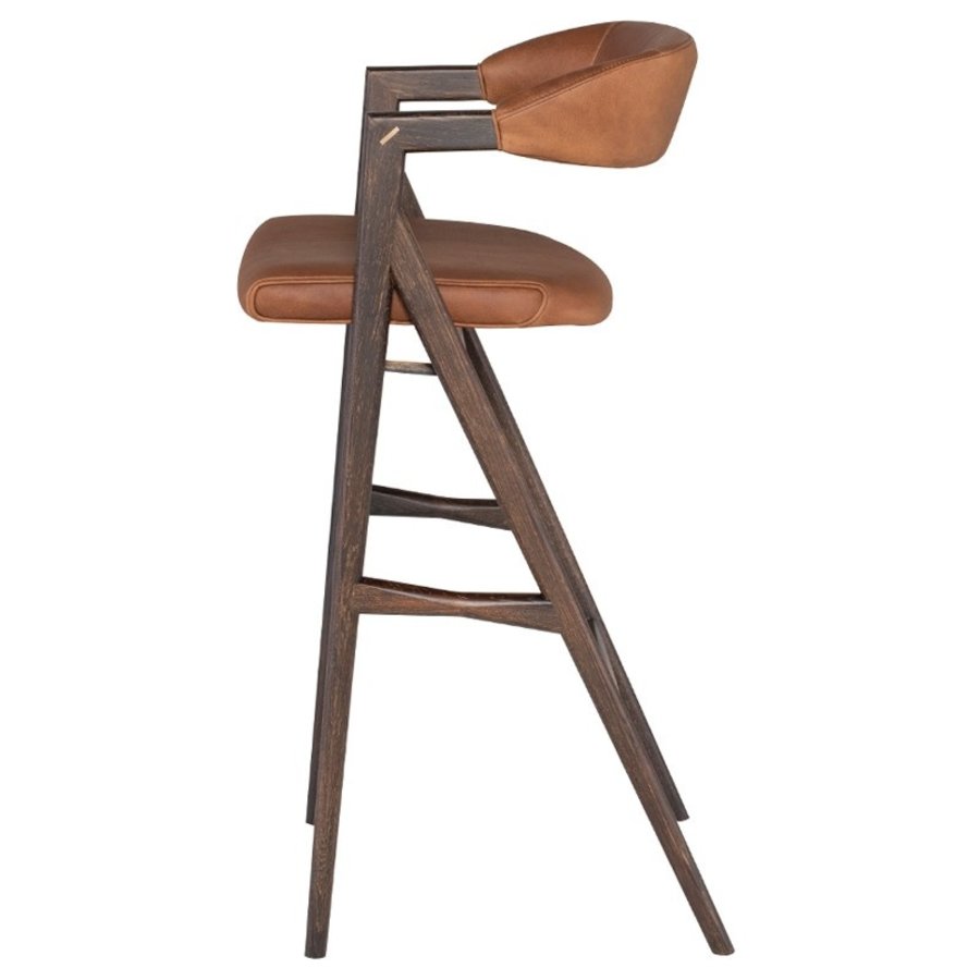 ANITA BAR STOOL LEATHER DESERT