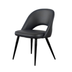 COCO CHAIR BLACK SYNTHETIC LEATHER/BLACK BASE