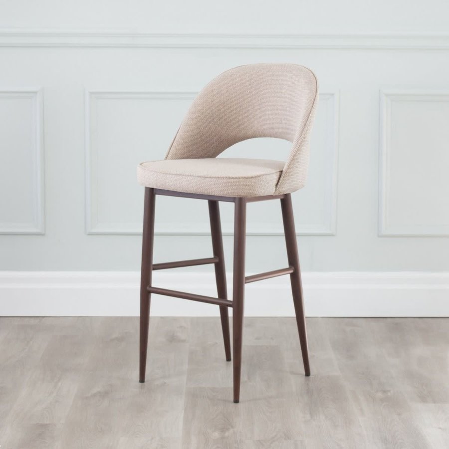 COCO BAR STOOL BISQUE FABRIC