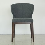 CABO CHAIR / MEDIUM GREY FABRIC AND WOOB BASE