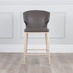 CABO COUNTER STOOL SYNTHETIC LEATHER CHARCOAL