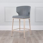 CABO COUNTER STOOL SYNTHETIC LEATHER SILVERSTONE