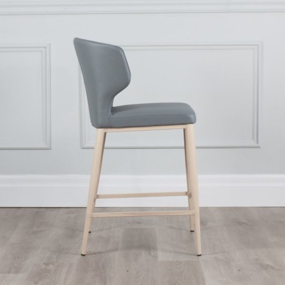 CABO COUNTER STOOL SYNTHETIC LEATHER SILVERSTONE