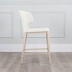 TABOURET COMPTOIR CABO CUIR SYNTHÉTIQUE BLANC