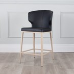 CABO COUNTER STOOL SYNTHETIC LEATHER BLACK