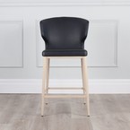 CABO COUNTER STOOL SYNTHETIC LEATHER BLACK