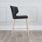 CABO COUNTER STOOL SYNTHETIC LEATHER BLACK