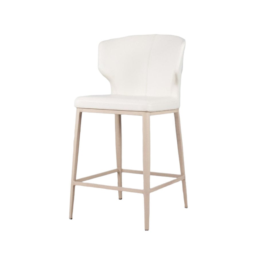 CABO COUNTER STOOL SYNTHETIC LEATHER WHITE