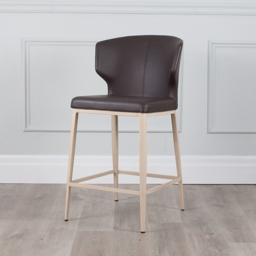 CABO COUNTER STOOL SYNTHETIC LEATHER BROWN