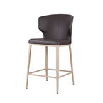 CABO COUNTER STOOL SYNTHETIC LEATHER BROWN