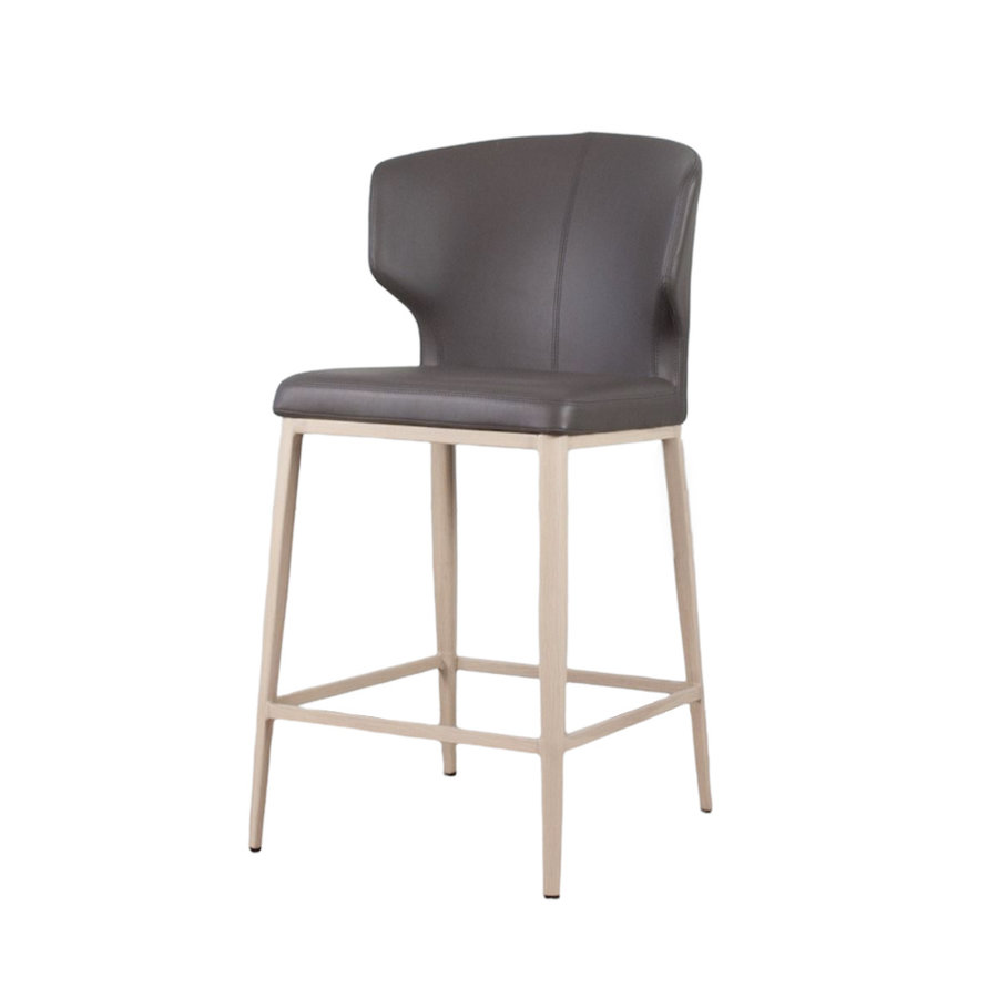 CABO COUNTER STOOL SYNTHETIC LEATHER CHARCOAL