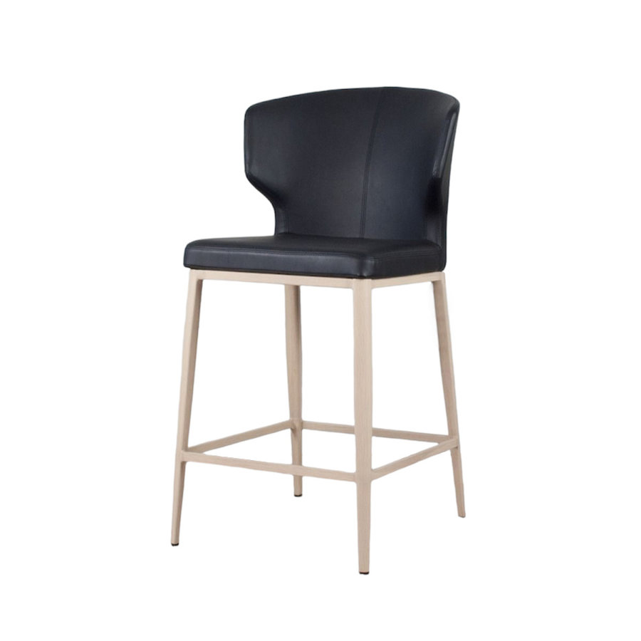 CABO COUNTER STOOL SYNTHETIC LEATHER BLACK