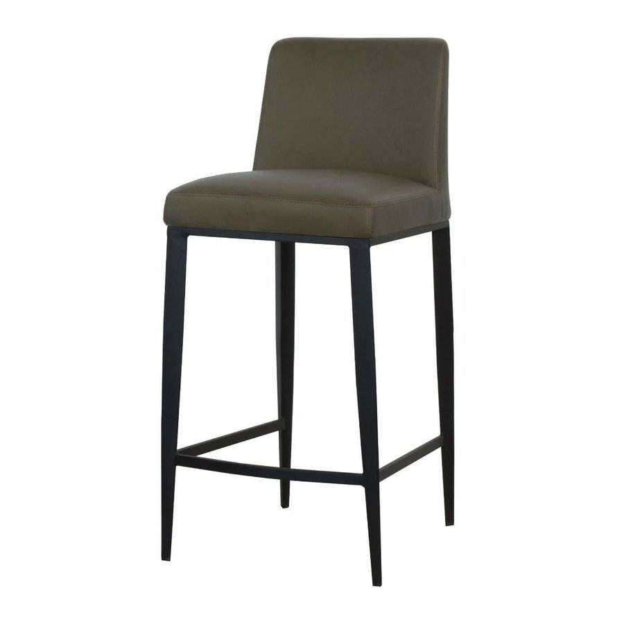 CELINE COUNTER STOOL SYNTHETIC LEATHER CHARCOAL