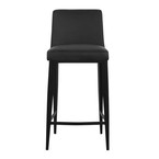 CELINE COUNTER STOOL SYNTHETIC LEATHER BLACK