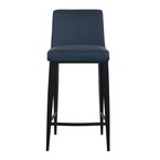 CELINE COUNTER STOOL SYNTHETIC LEATHER BLUE