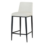 CELINE COUNTER STOOL SYNTHETIC LEATHER WHITE