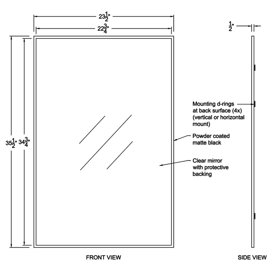 MIROIR REYNOLD 23.5''X35.5''