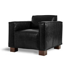 DÉMO / FAUTEUIL CABOT - Cuir Saddle black