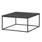 TABLE À CAFÉ ONIX CARRÉE - MARBRE NOIR + BASE NOIRE