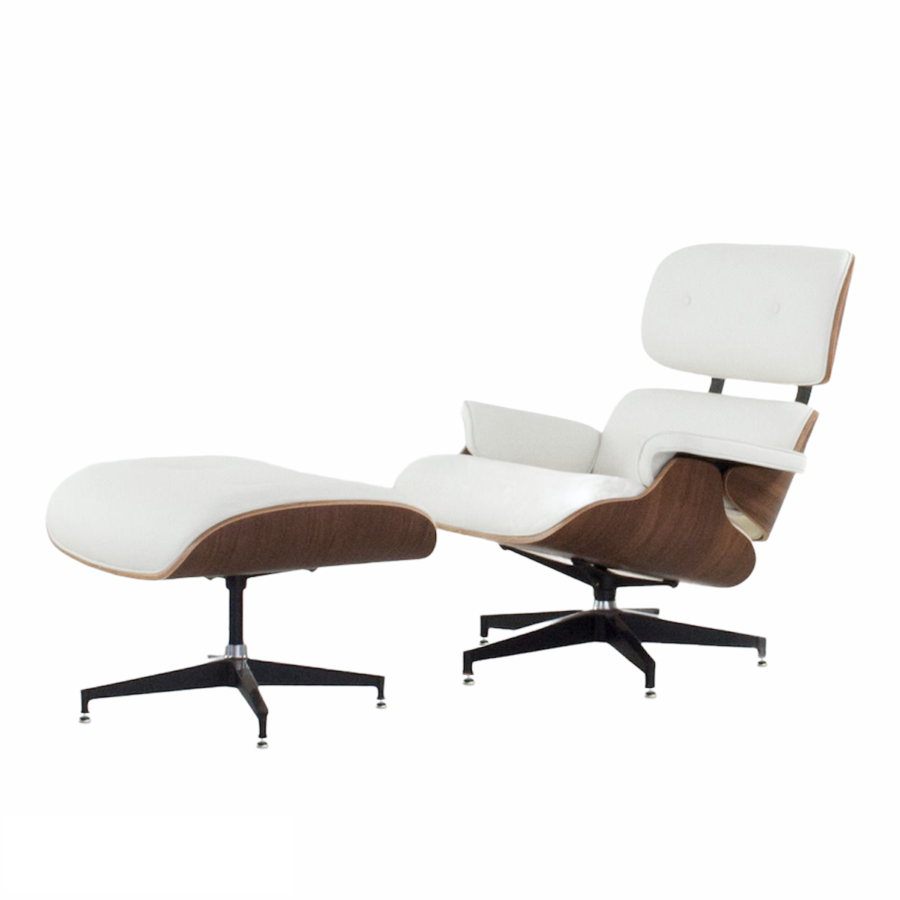 CHARLE ARMCHAIR WHITE + OTTOMAN