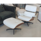 CHARLE ARMCHAIR WHITE + OTTOMAN