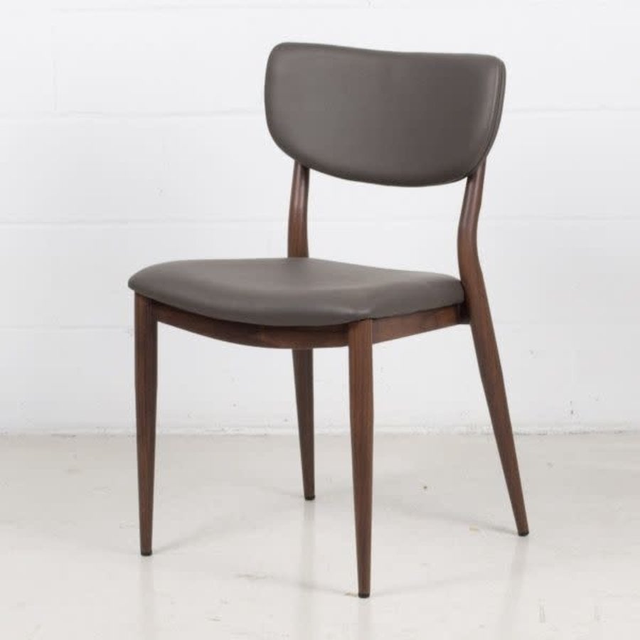 VENNIE CHAIR CHARCOAL / METAL BASE WITH WALNUT IMPRINT