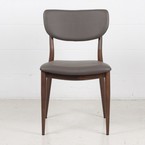 VENNIE CHAIR CHARCOAL / METAL BASE WITH WALNUT IMPRINT