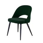 COCO DINING CHAIR GREEN VELVET AND BLACK METAL BASE