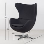 LESLEY SWIVEL ARMCHAIR GREY