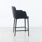 TABOURET COMPTOIR WILLIAMSBURG CUIR SYNTHÉTIQUE NOIR