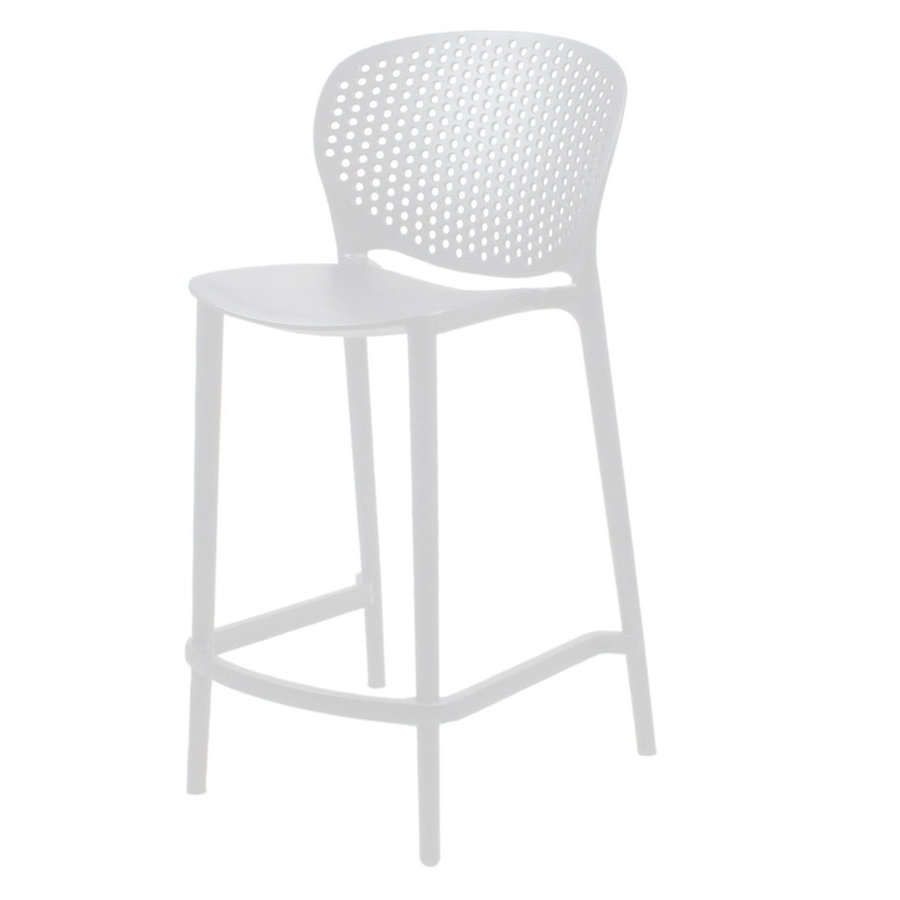 TABOURET COMPTOIR CLYDE BLANC