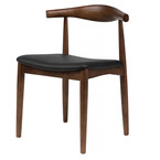 ELBOW CHAIR METAL STRUCTURE AND WALNUT IMPRINT