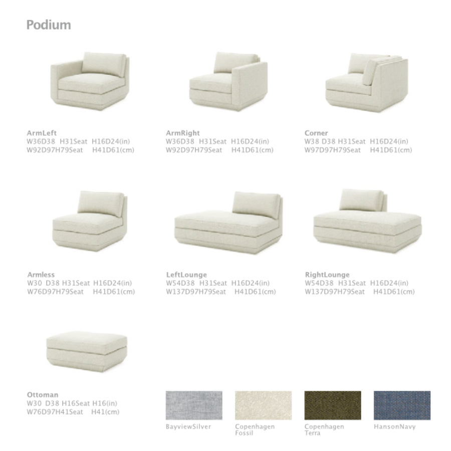 PODIUM LOUNGE LEFT by Gus* Modern