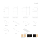 BRANCH Slatted shelf by Gus* Modern