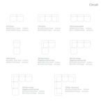 CAUSEUSE MODULAIRE CIRCUIT - 2 PIÈCES par Gus* Modern