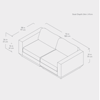 Podium 2 seats sofa by Gus* Modern