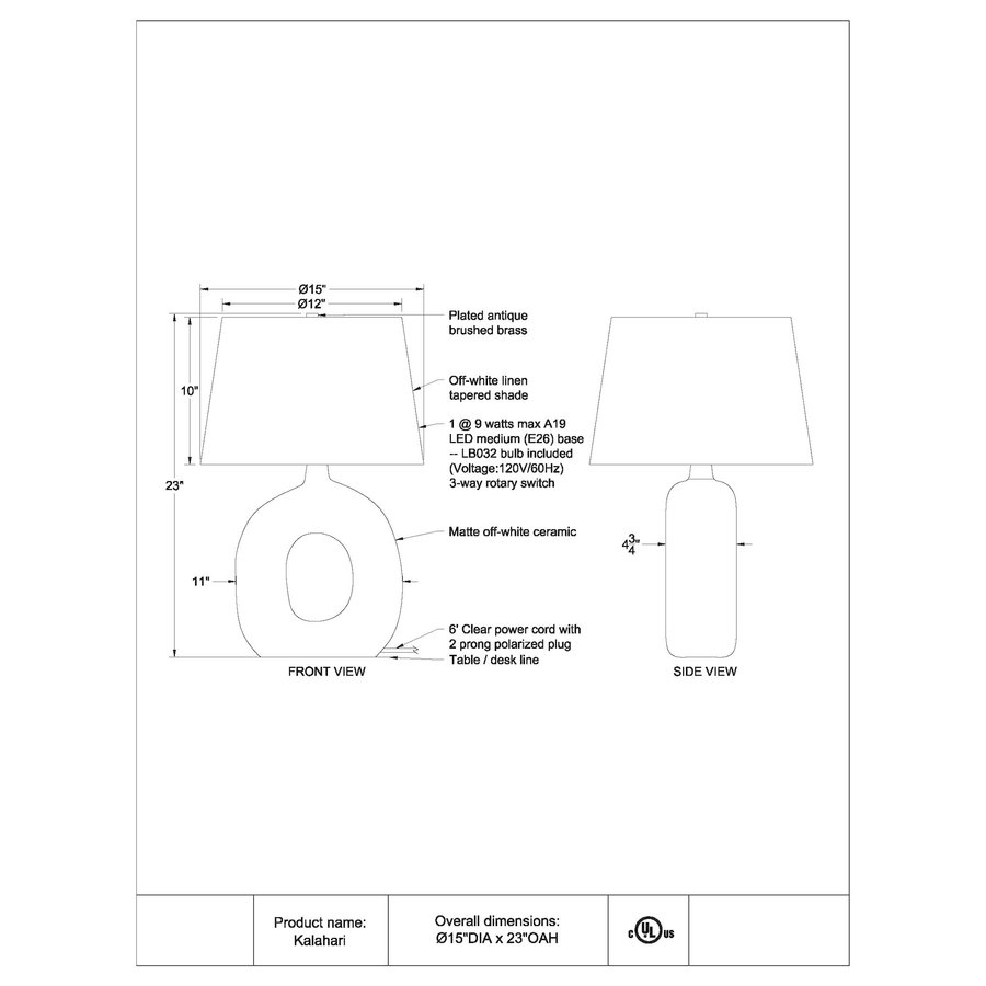 KALAHARI TABLE LAMP