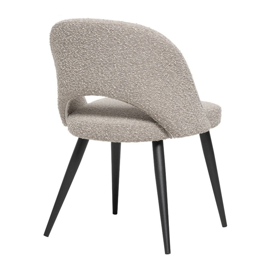 CHAISE COCO BOUCLE TAUPE / BASE NOIRE