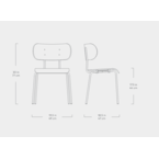 CHAISE BANTAM FRÊNE BLOND par Gus* Modern