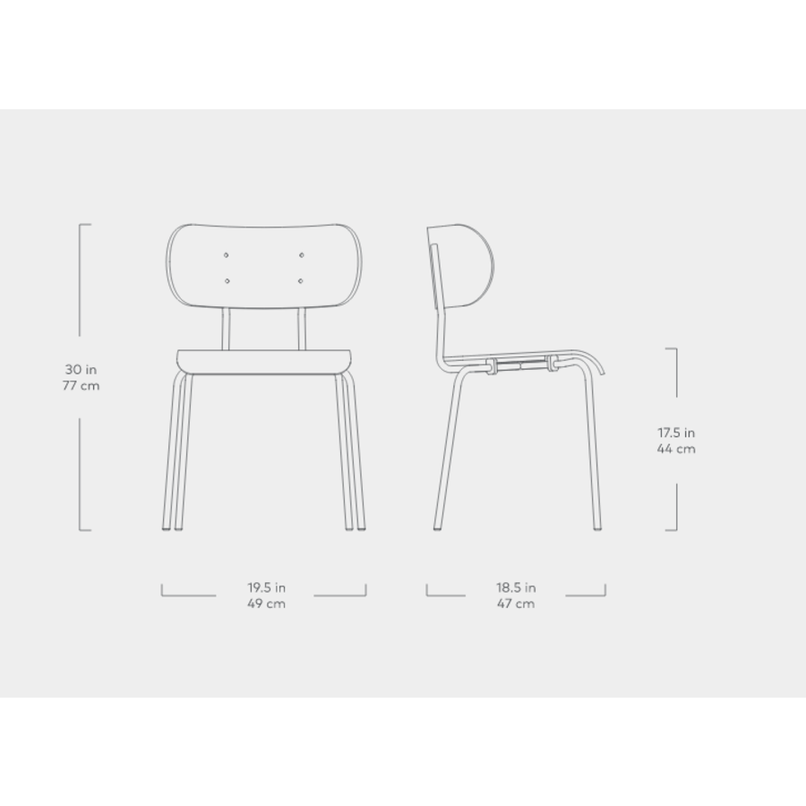 CHAISE BANTAM FRÊNE BLOND par Gus* Modern