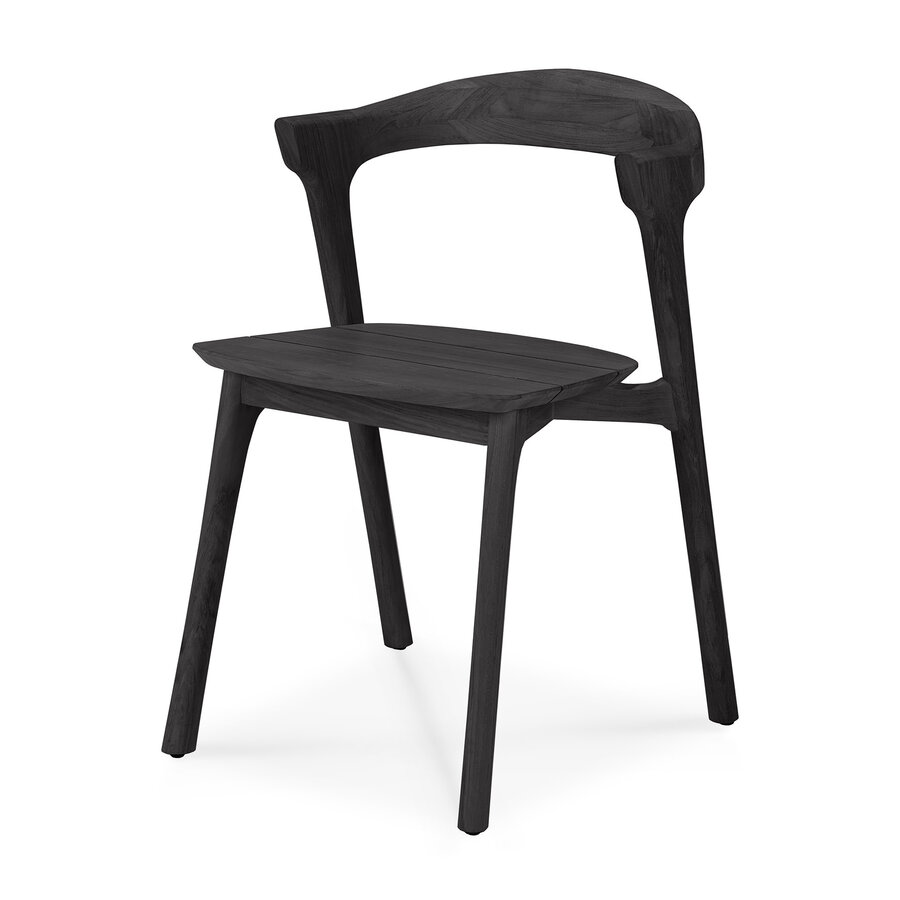 CHAISE BOK EXTÉRIEUR - TECK VERNI - NOIR par Ethnicraft